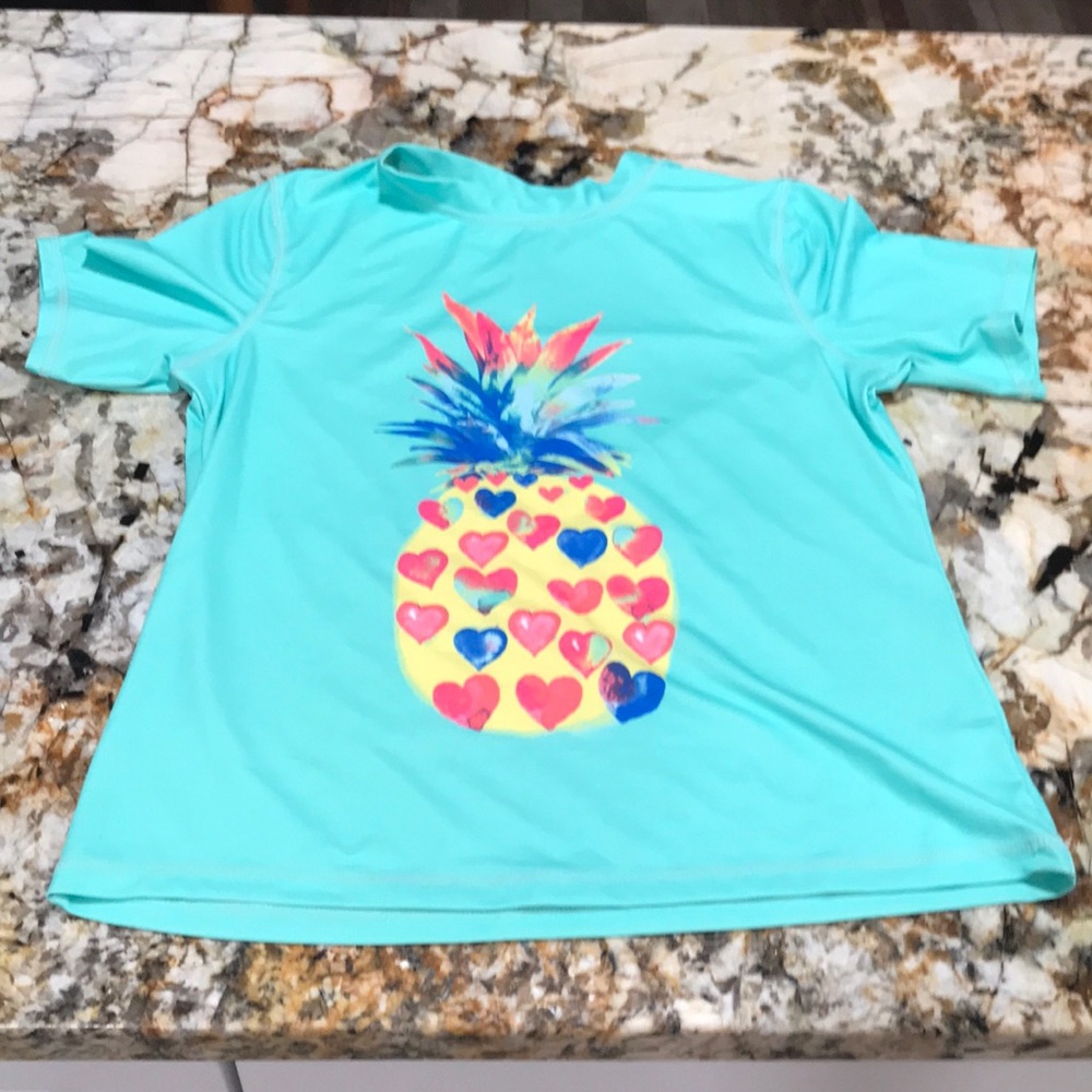 Cute pineapple rash guard for girls 10/12